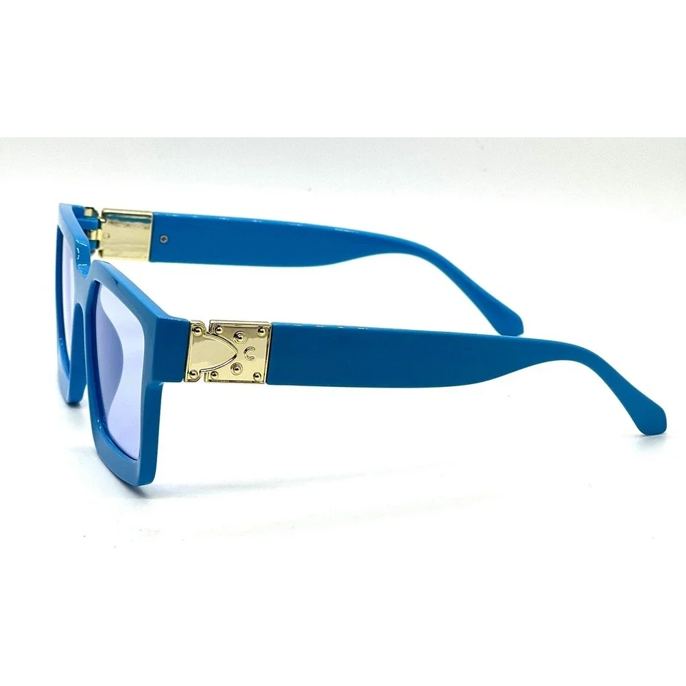 Women Square Sunglasses Blue Lens Frame Driving Retro UV400‎ Protection Female